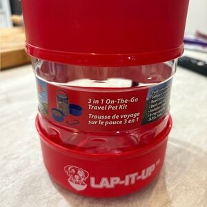 Red Pet Travel Food Container